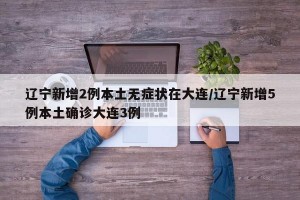 辽宁新增2例本土无症状在大连/辽宁新增5例本土确诊大连3例